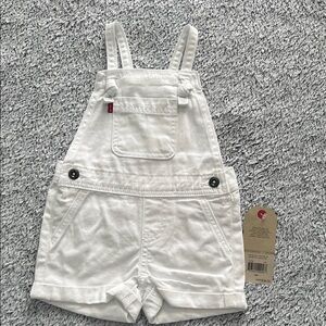 Levi's Classic White Denim “Shortalls” Size 18 mo.